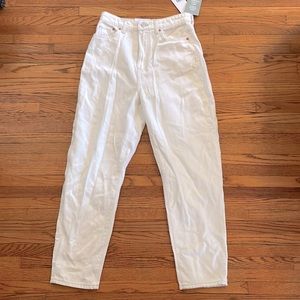 H&M White Denim Mom Jeans